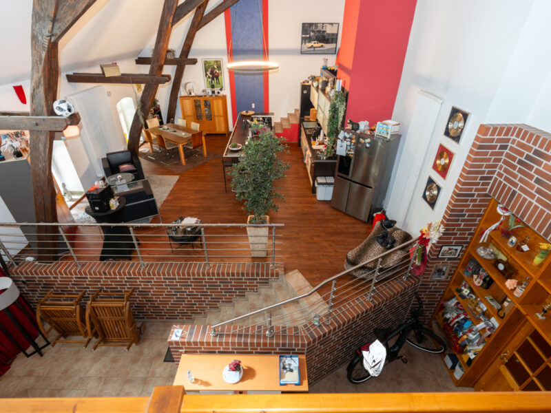 Küchen-Essbereich als Galerie 2. Wohnbereich — Exklusiver Landsitz vor den Toren Lingens – mit Gästehaus, und vielfältigen Nutzungsmöglichkeiten, Lingen / Clusorth